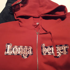 Longaberger zip front hoodie